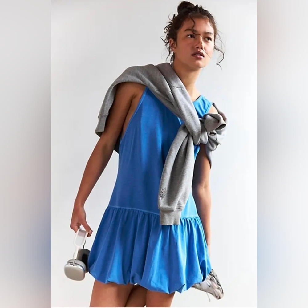 NWT Fp Movement Hot Shot Bubble Set In Denim Blue Size Large